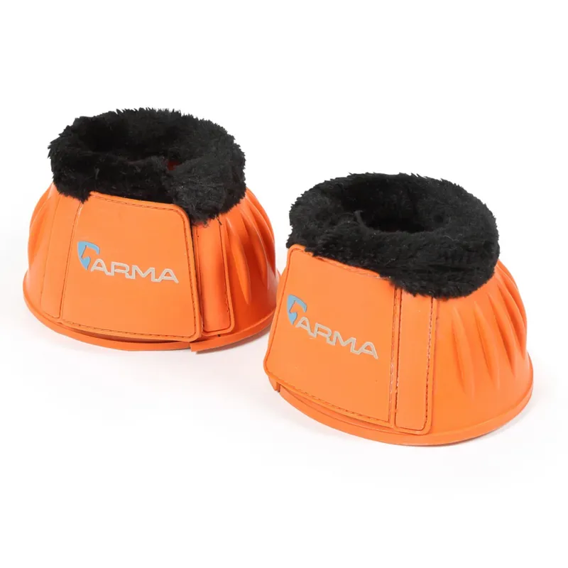 Shires ARMA Fleece Over Reach Boots in Orange
